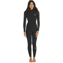5/4 Billabong Ladies Synergy Back Zip WIld Black