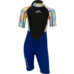Sola 3/2mm Kids Storm Shorty Blue Tie Dye