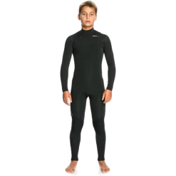 Quiksilver 4/3mm Kids Everyday Sessions Chest Zip Black
