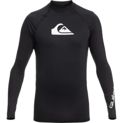Quiksilver Mens All Time Long Sleeve Rash Vest Black