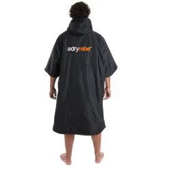 Dryrobe Advance Short Sleeve -Professional surf equipment store dryrobe short sleeve back black orange