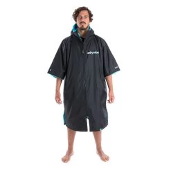 Dryrobe Advance Short Sleeve -Professional surf equipment store dryrobe ss front blk blue