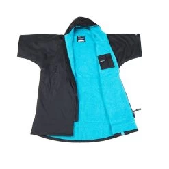 Dryrobe Advance Short Sleeve -Professional surf equipment store dryrobe ss open blk blue